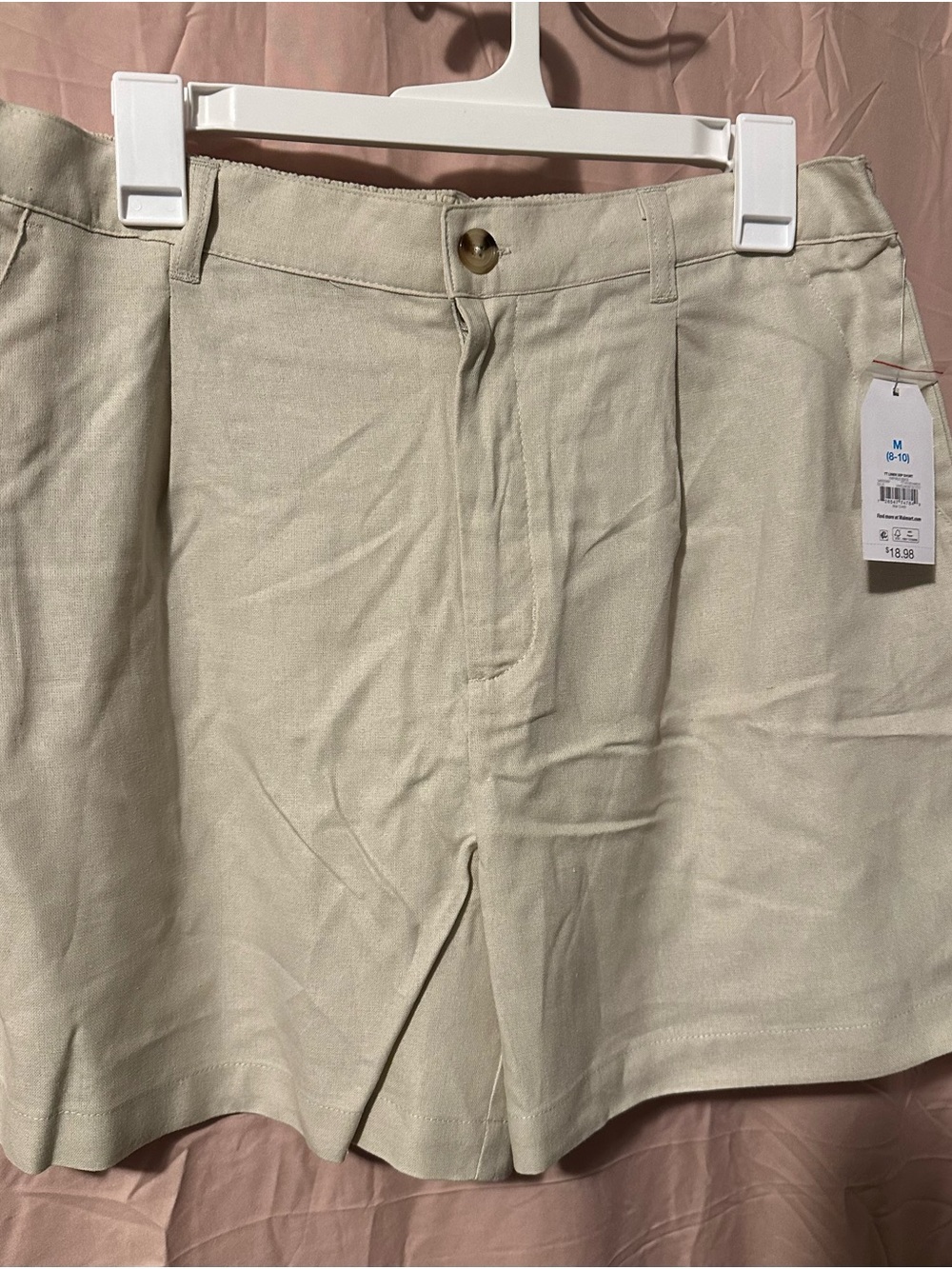 Time and Tru Women's Linen Blend Shorts, 5" Inseam size Medium (8-10)